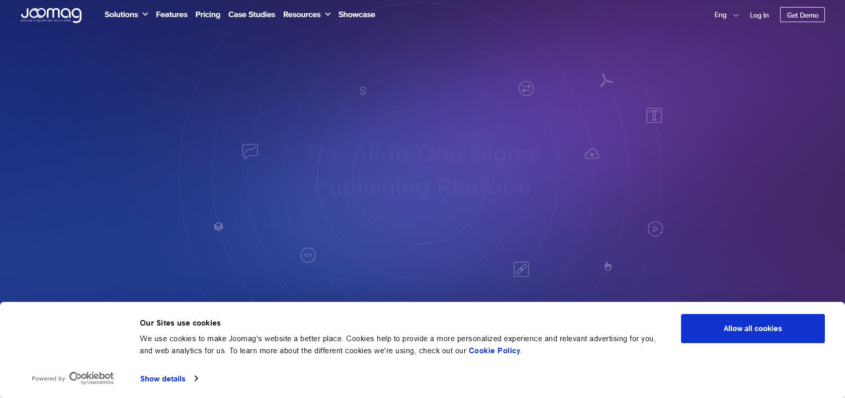 Screenshot of Joomag Website