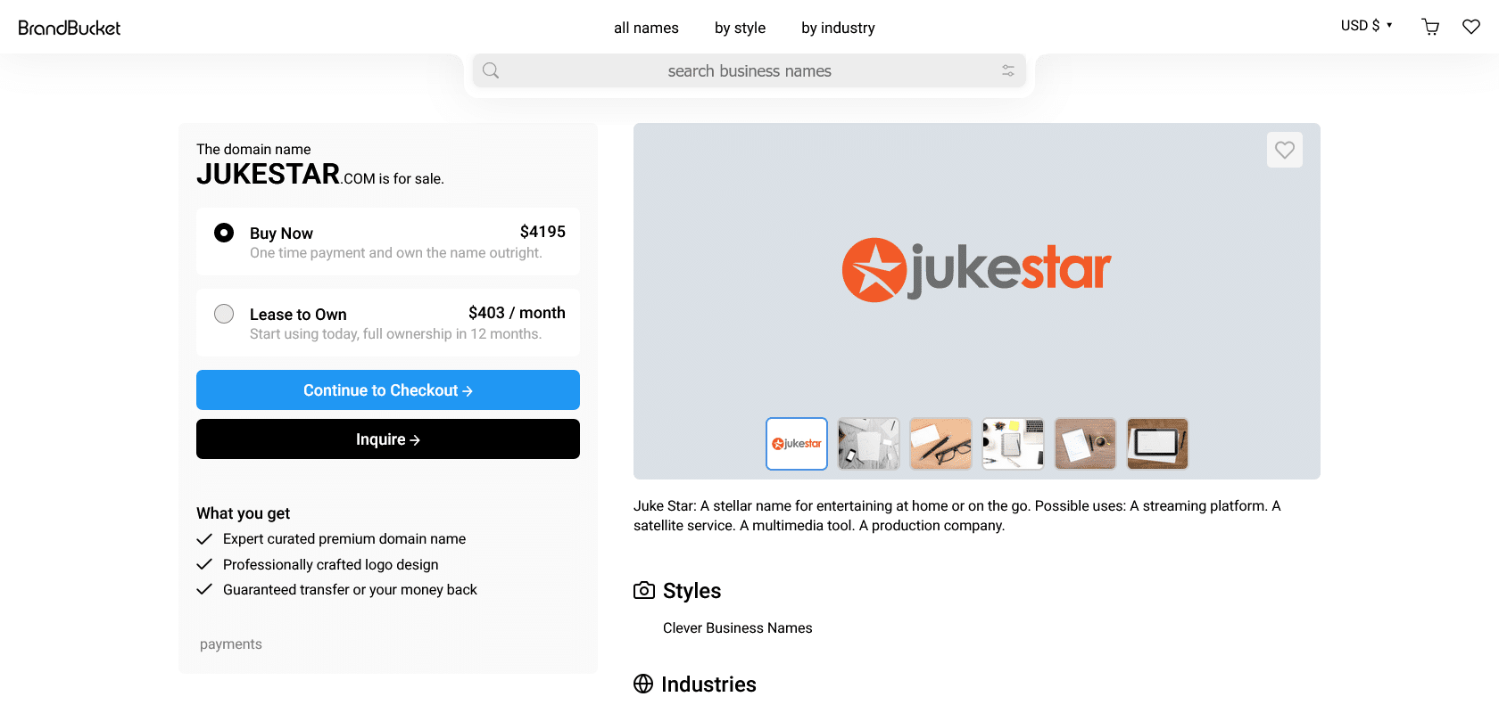 Screenshot of Jukestar Website