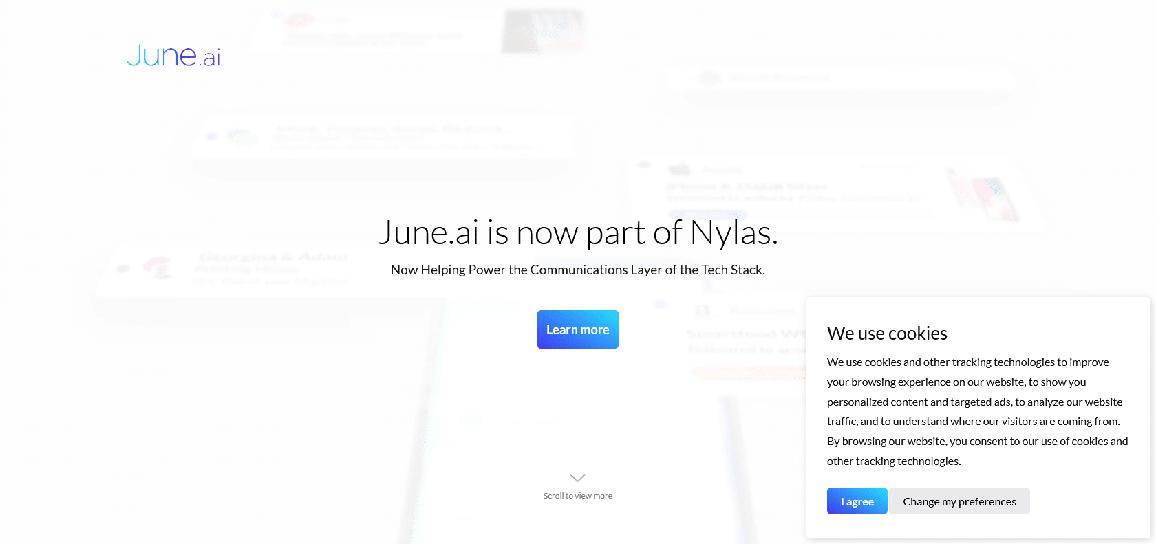 Screenshot of June.ai Website