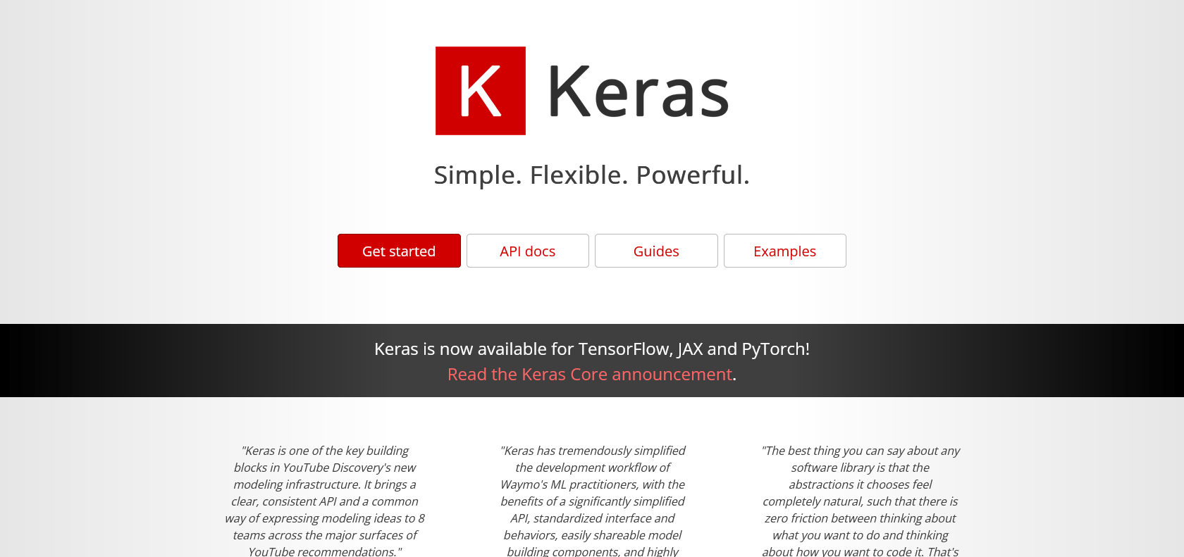Screenshot of Keras Tool Website