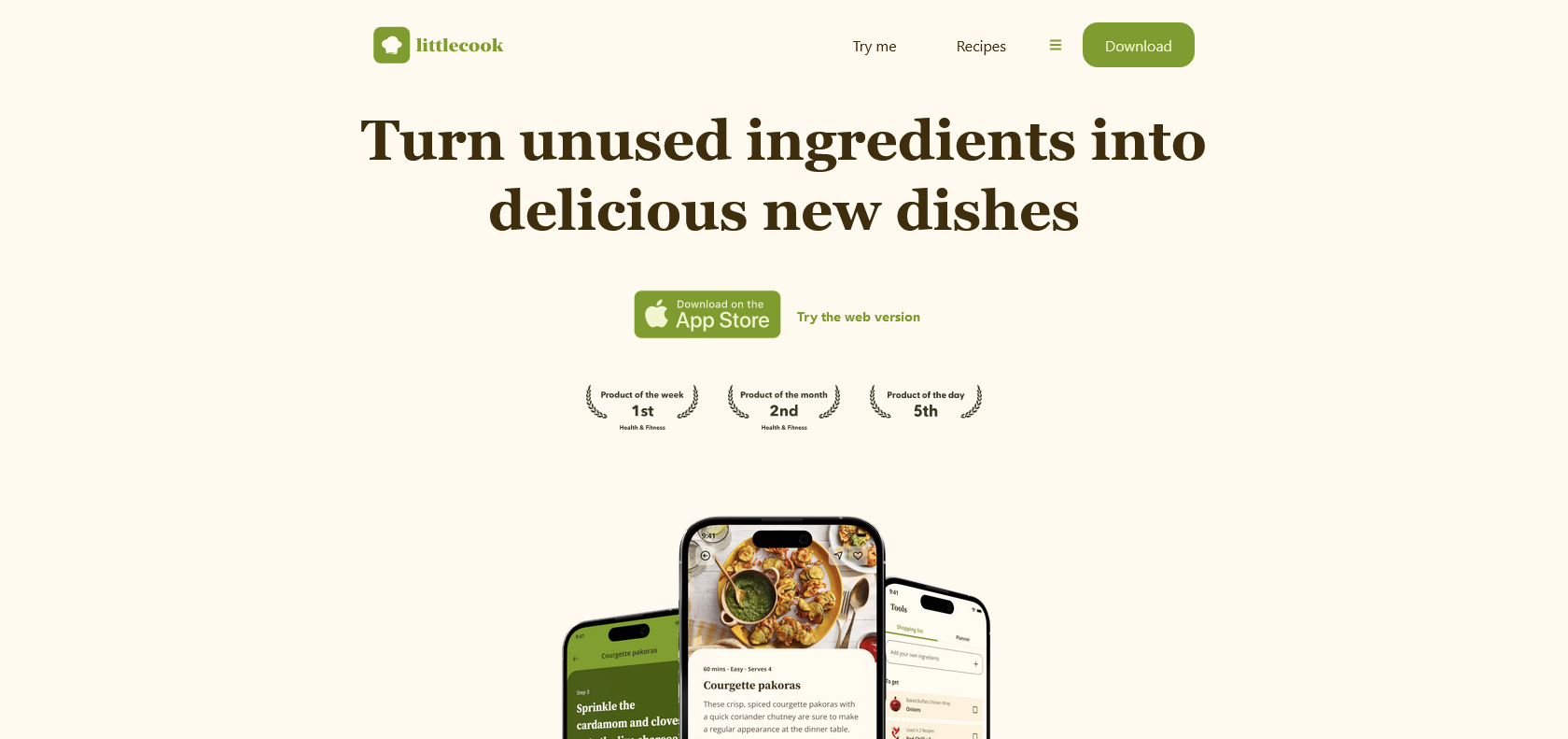 Screenshot of Littlecook Website