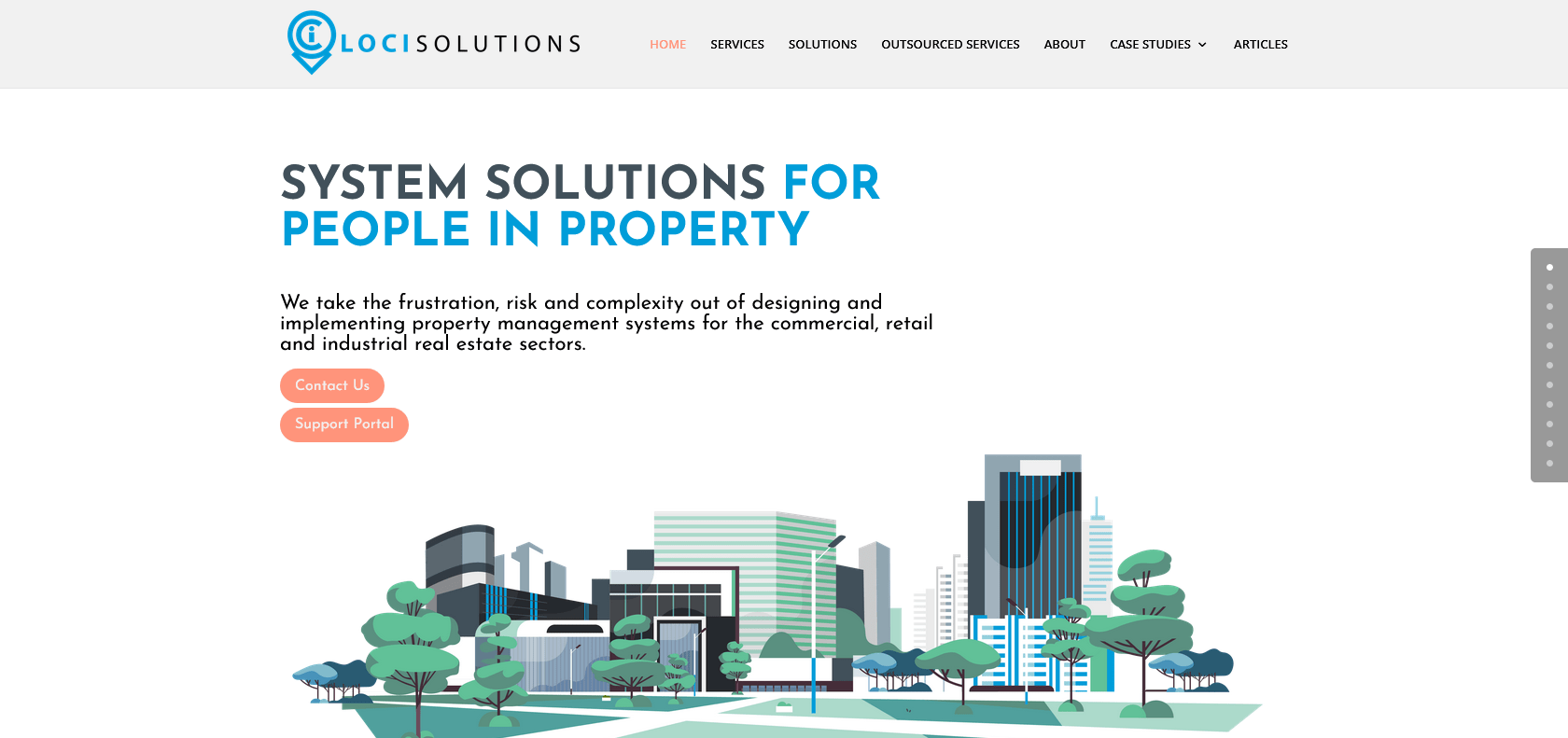 Screenshot of Loci Solutions Website