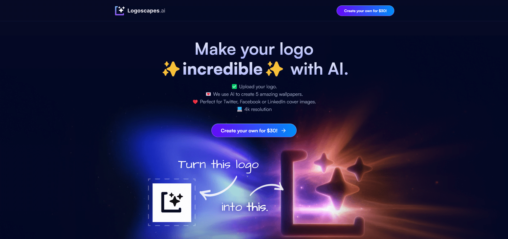 Screenshot of Logoscapes Website