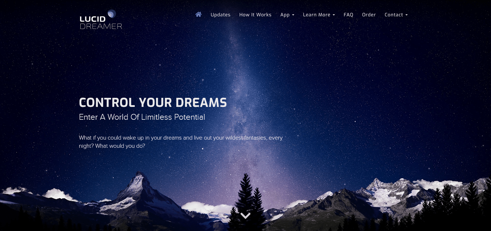 Screenshot of Lucid Dreamer Website