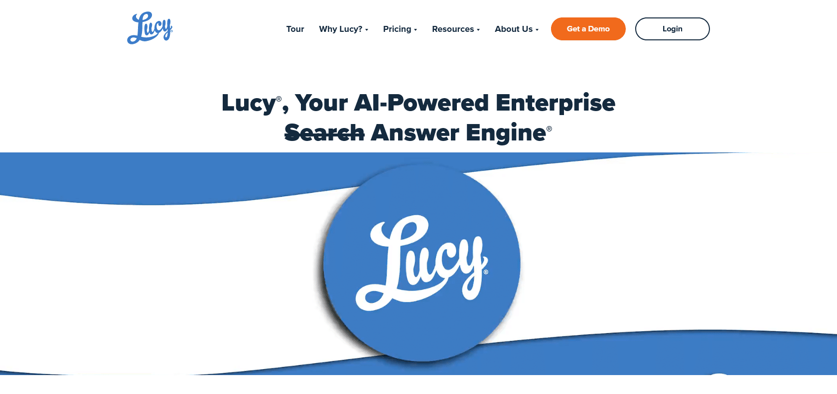 Screenshot of Lucy Website