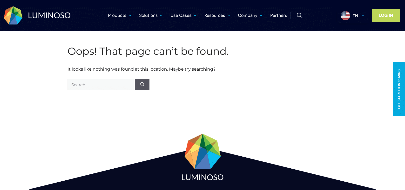 Screenshot of Luminoso Compass Website
