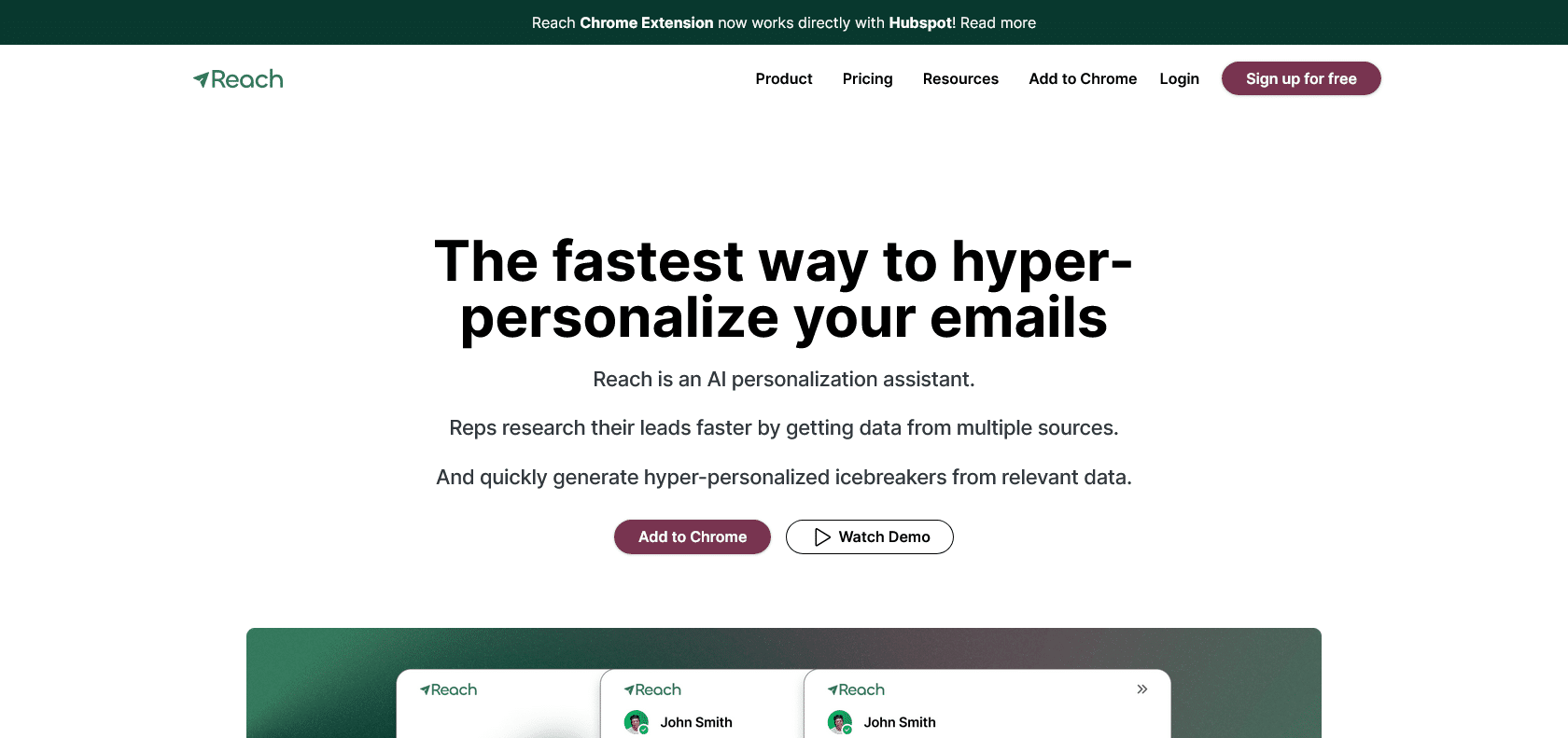 Screenshot of Magicreach Website