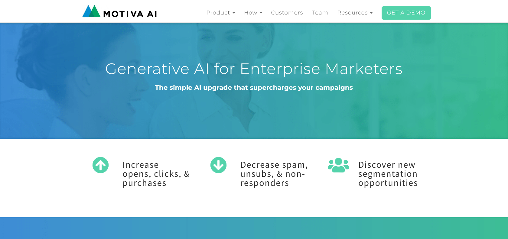 Screenshot of Motiva AI Website