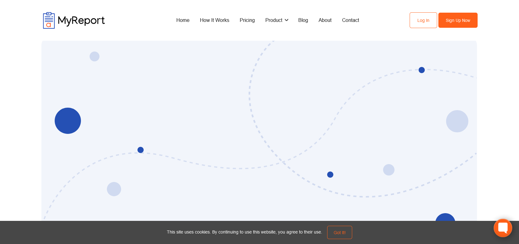 Screenshot of MyReport Website