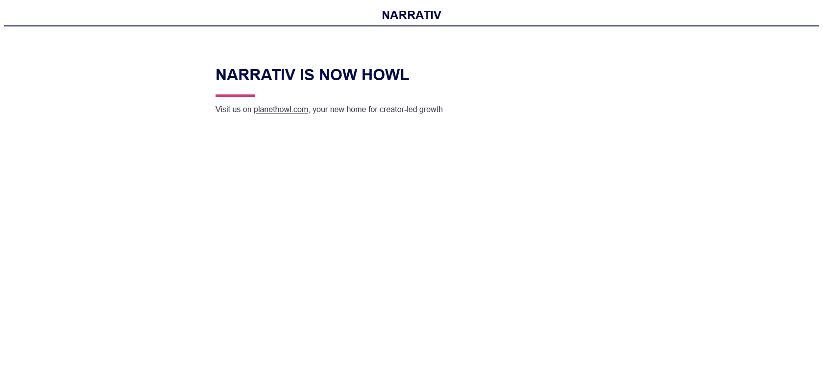 Screenshot of NARRATIV Website