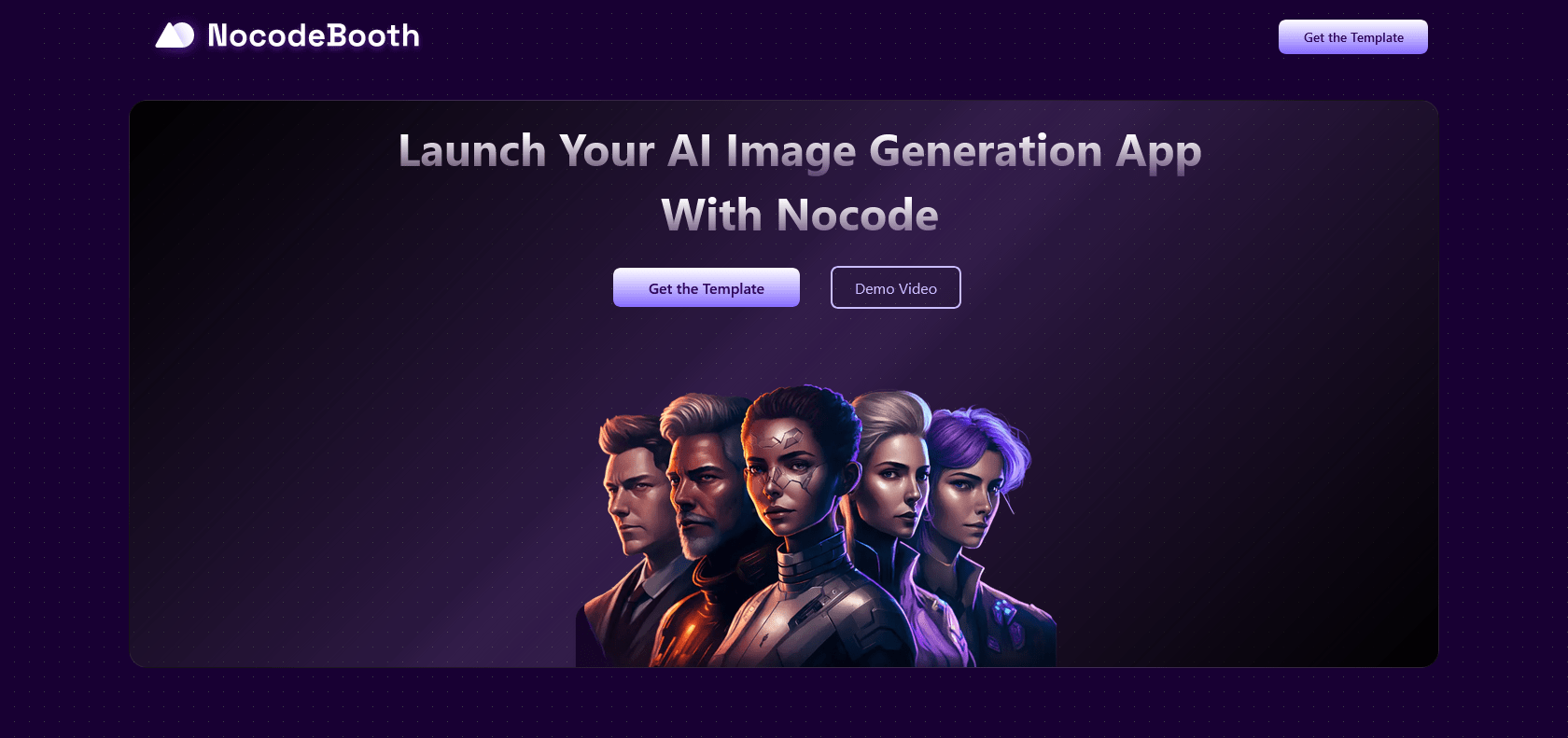 Screenshot of NocodeBooth Website
