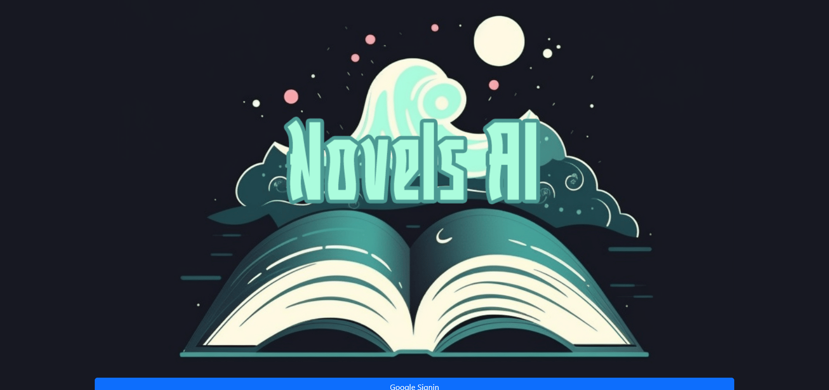 Screenshot of Novels AI Website