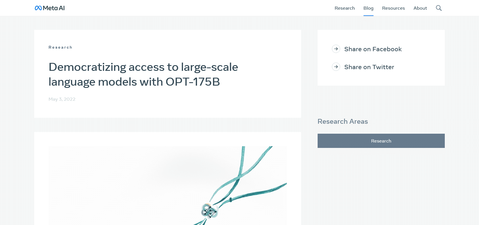 Screenshot of OPT-175B Website