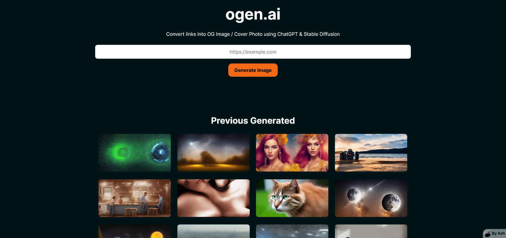 Screenshot of Ogen AI Website