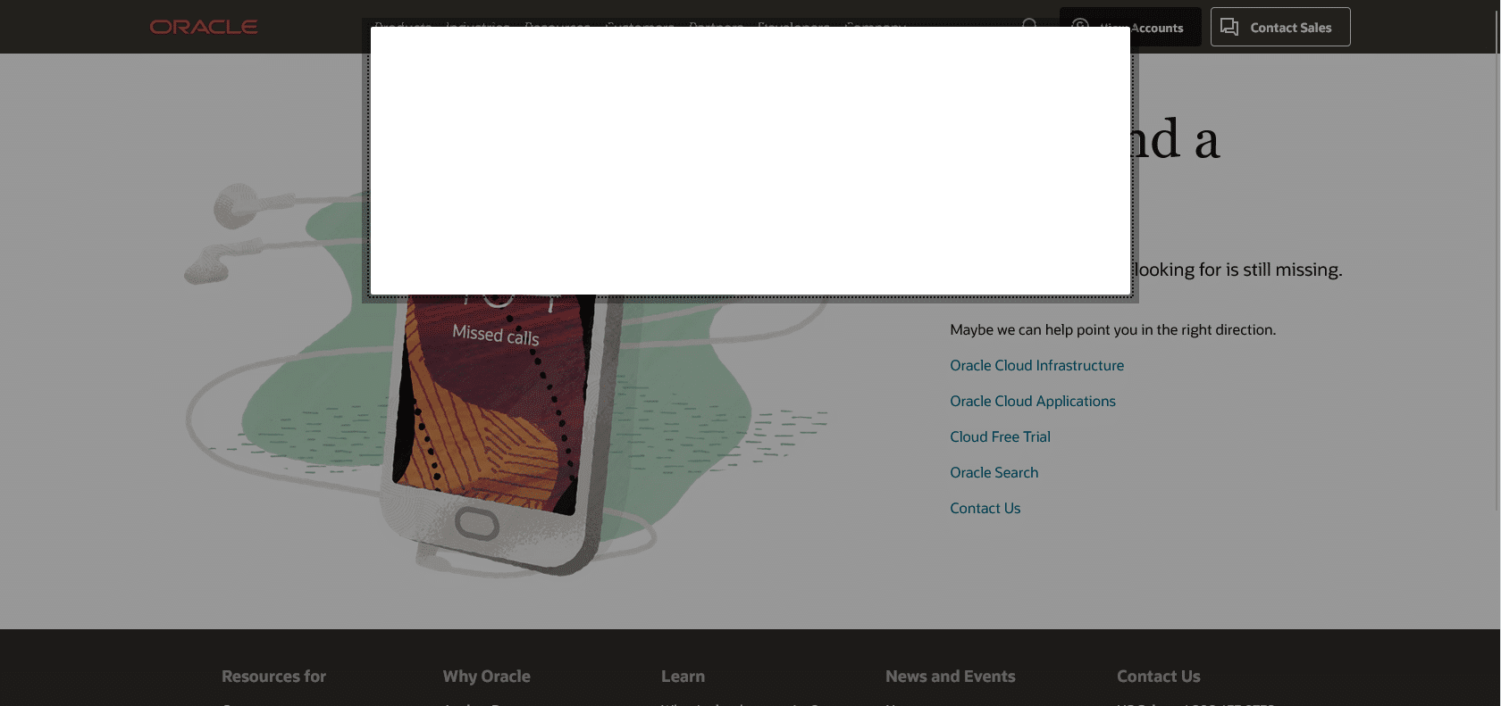 Screenshot of Oracle AI Website