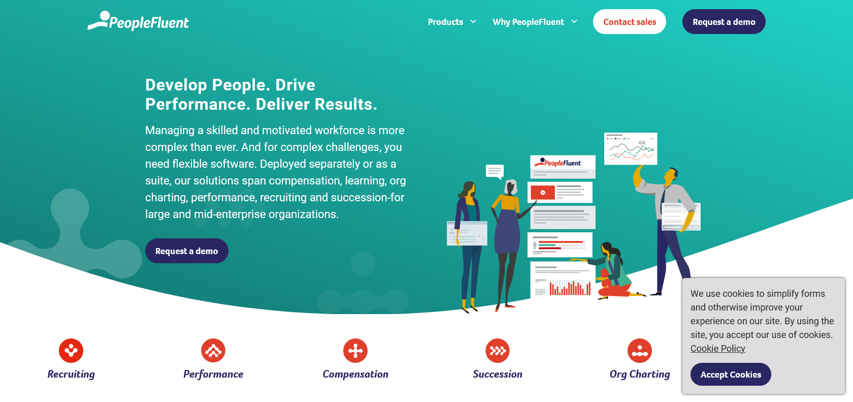 Screenshot of Peoplefluent Website