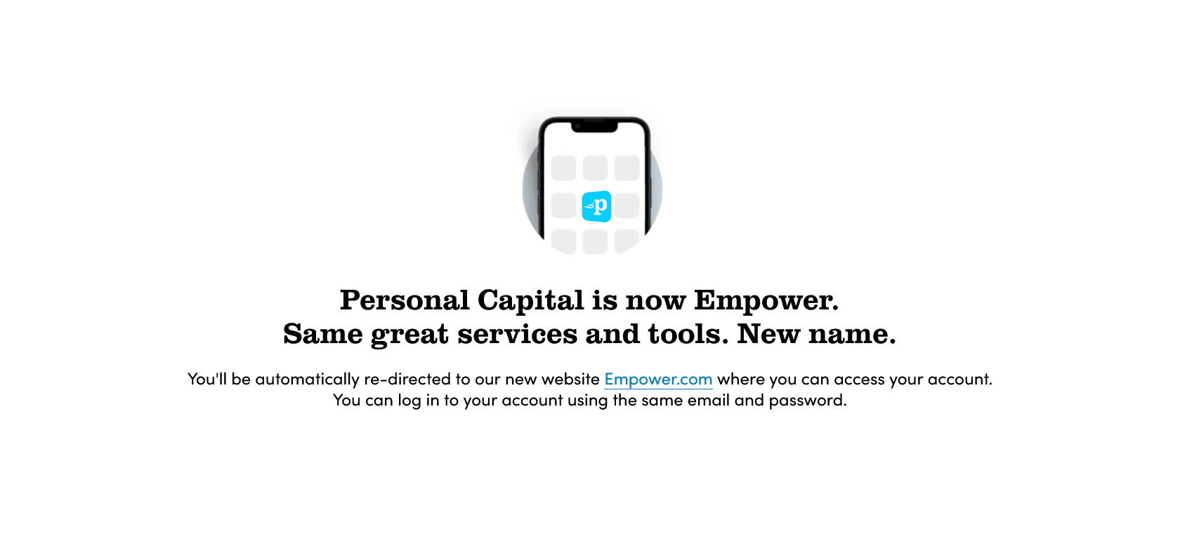 Screenshot of Personal Capital Website