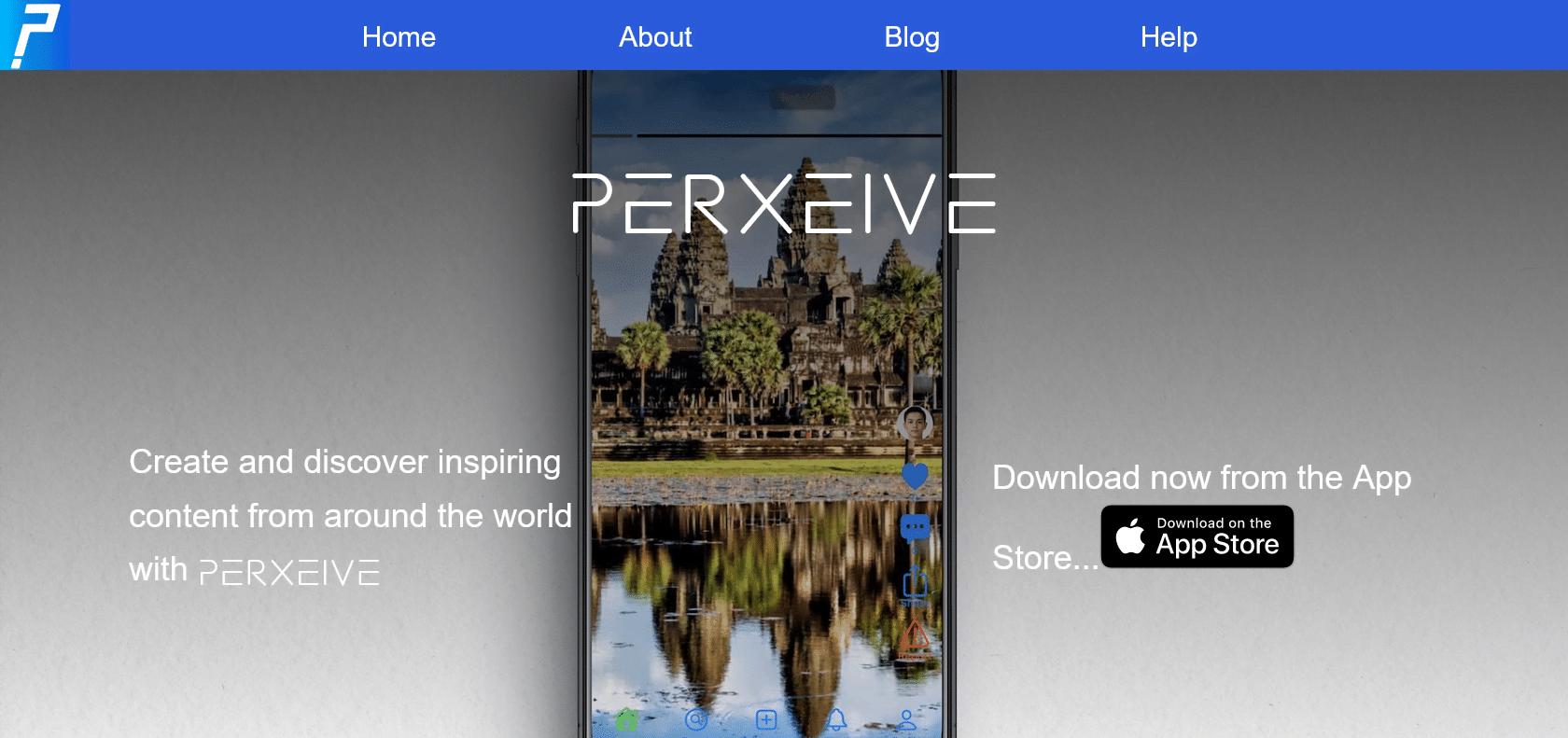 Screenshot of Perxeive Website