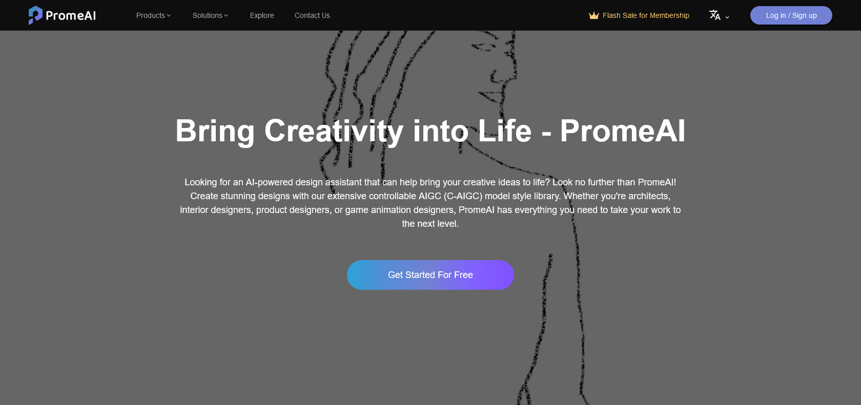 Screenshot of PromeAI Website