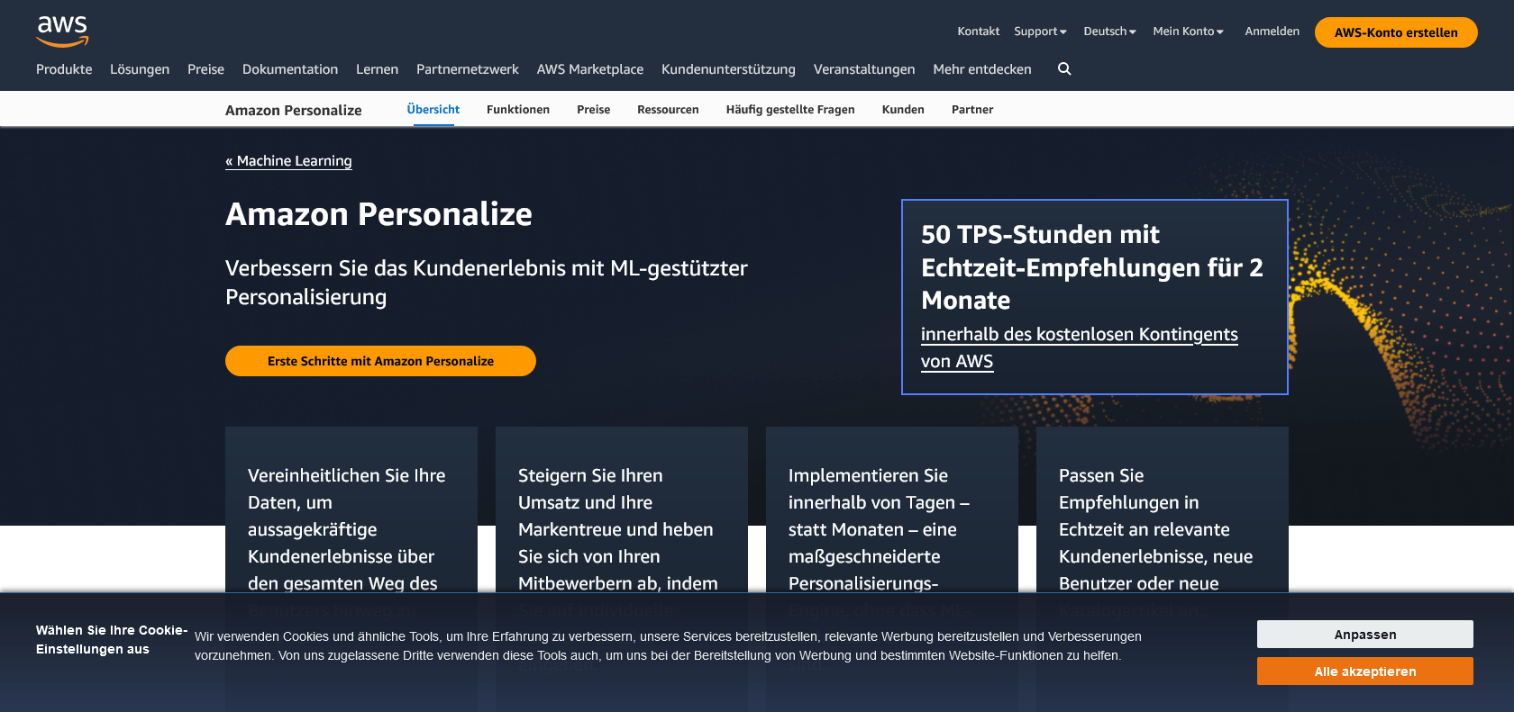 Screenshot of Recommender Systems Website