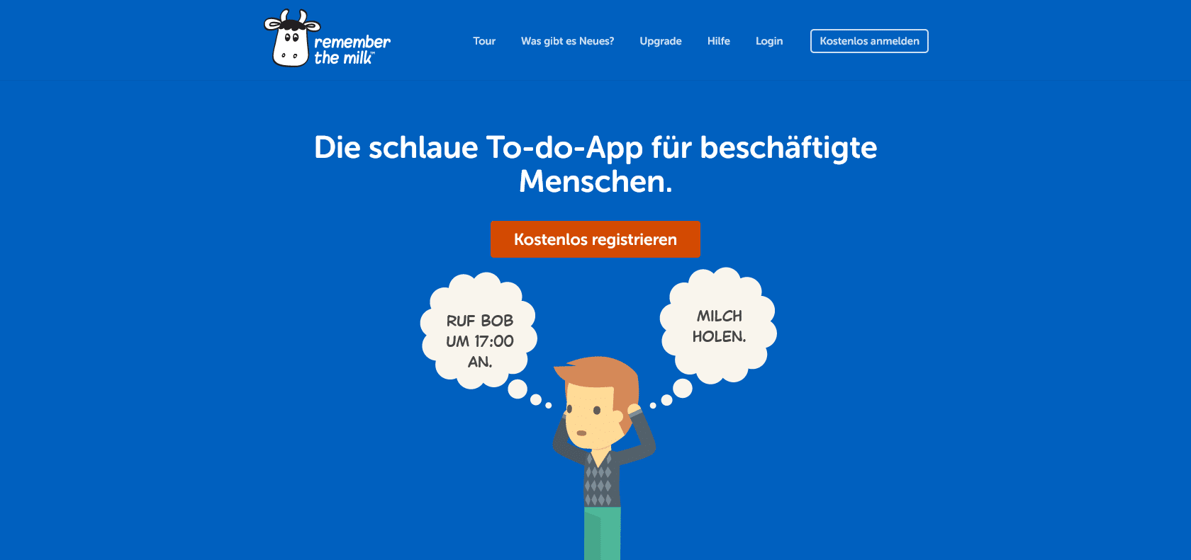 Screenshot of Remember The Milk Website