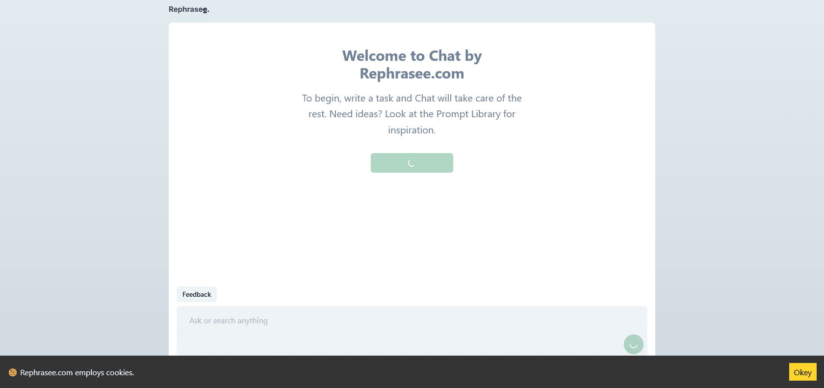 Screenshot of Rephrasee Website