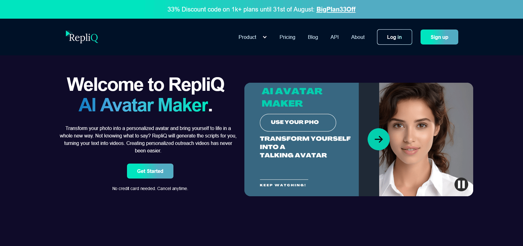 Screenshot of RepliQ Website