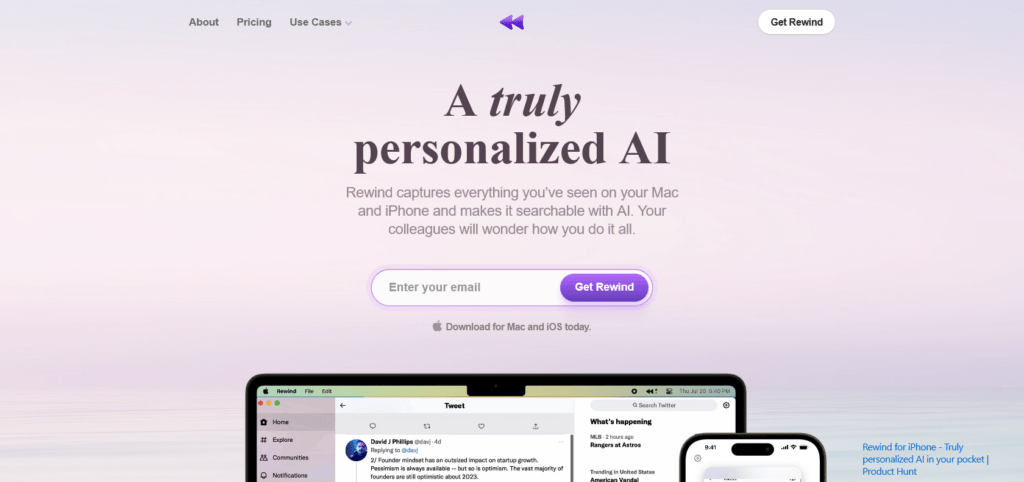 Rewind AI Review: Find Notes, Emails, Images & Important Data