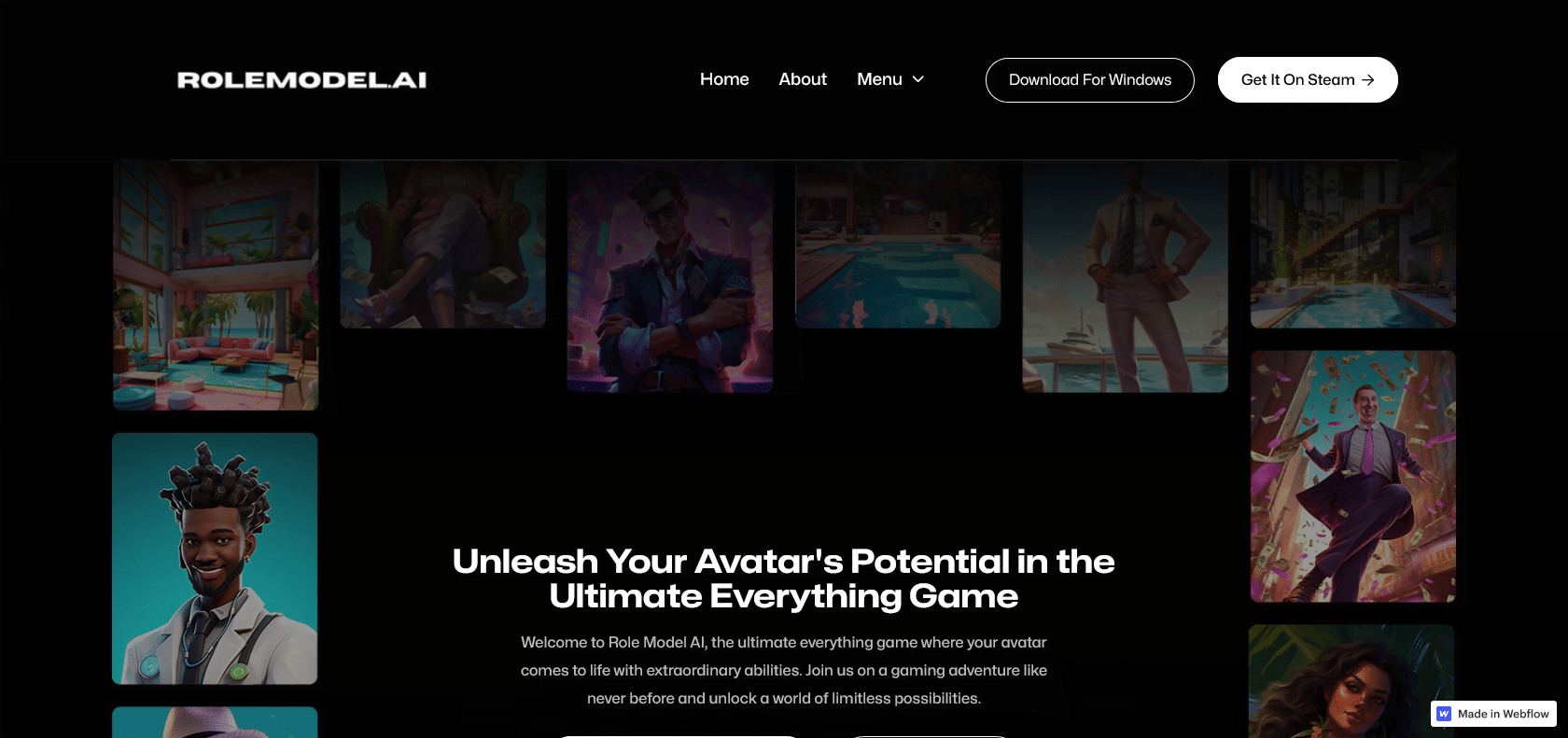 Screenshot of Rolemodel AI Website