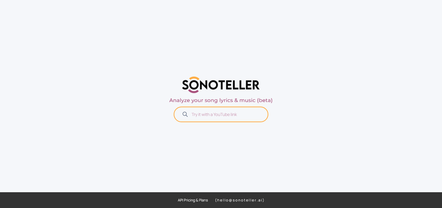 Screenshot of SONOTELLER Website