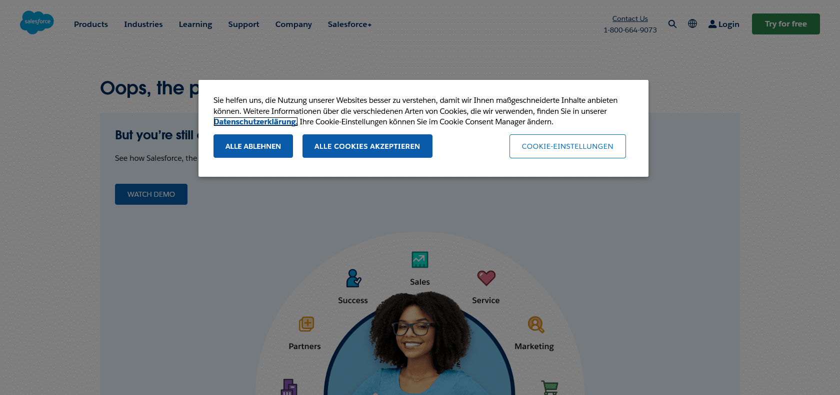 Screenshot of Salesforce AI Website