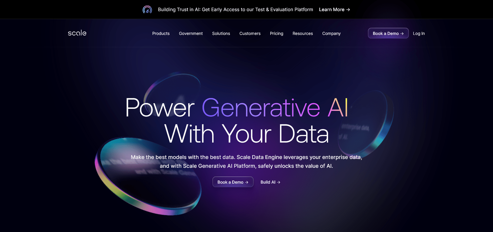 Screenshot of Scale Website