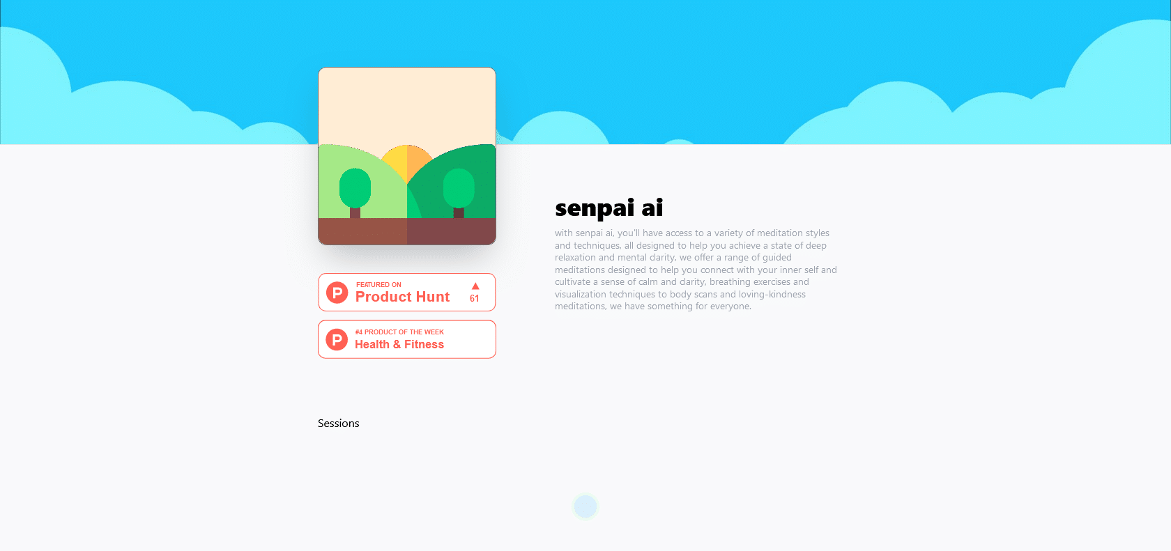 Screenshot of Senpai AI Website