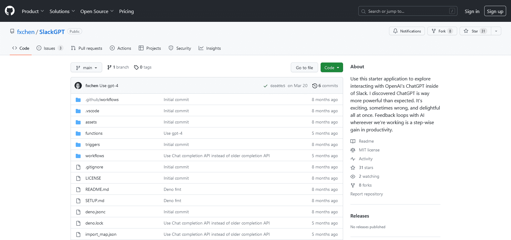 Screenshot of SlackGPT Website