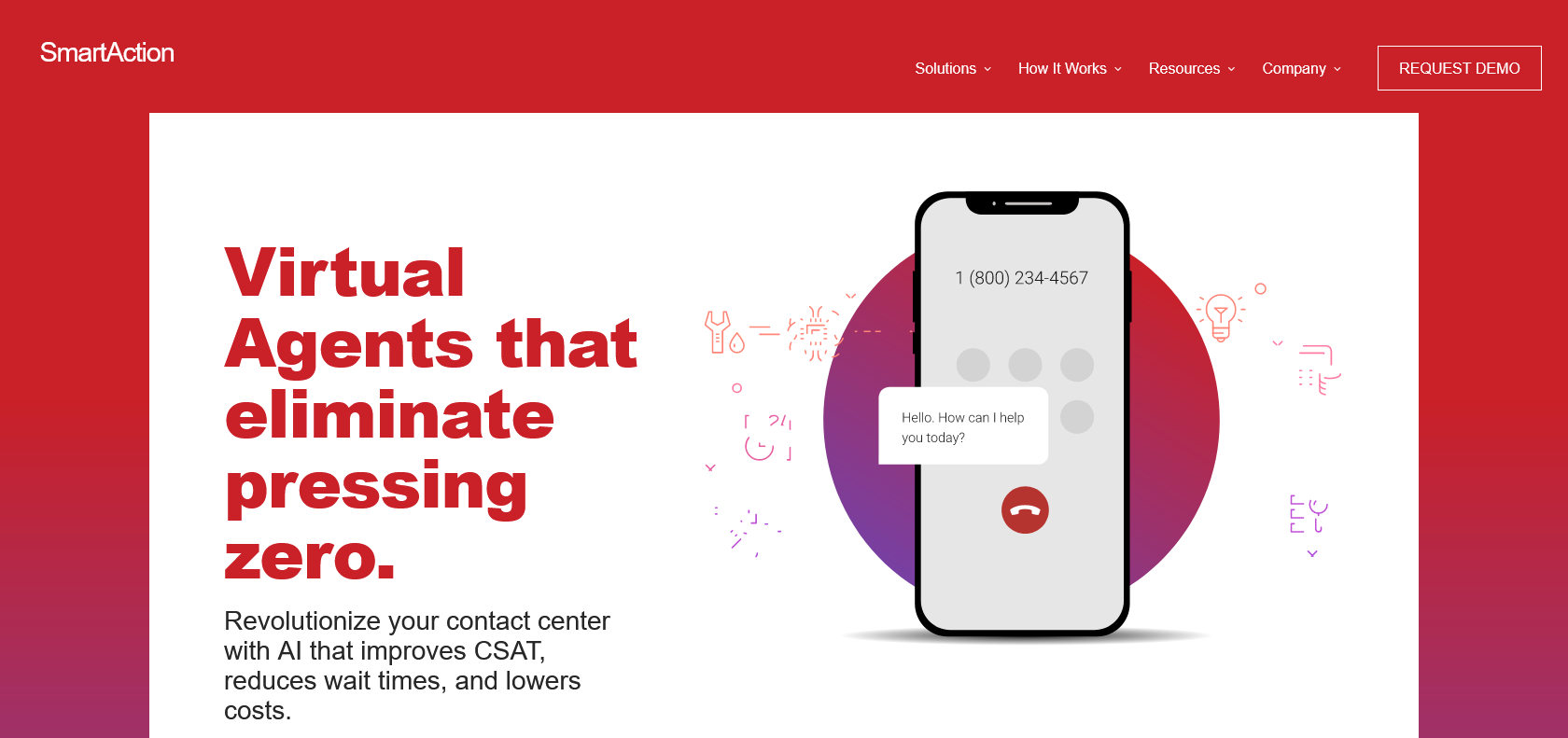 Screenshot of SmartAction Website