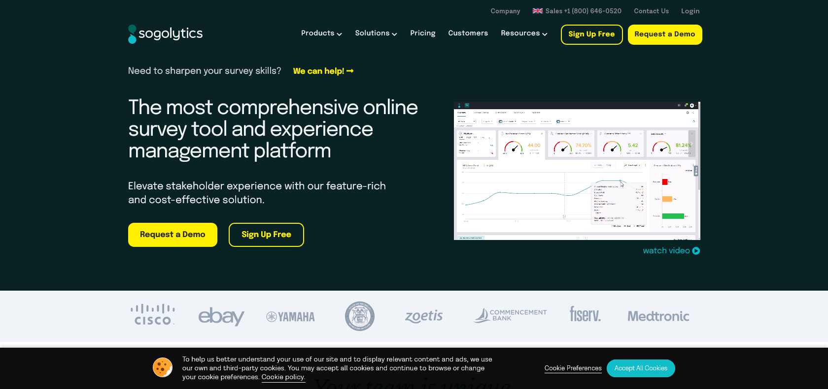 Screenshot of SoGoSurvey Website
