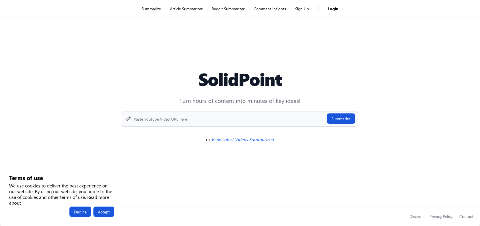 Screenshot of SolidPoint Website
