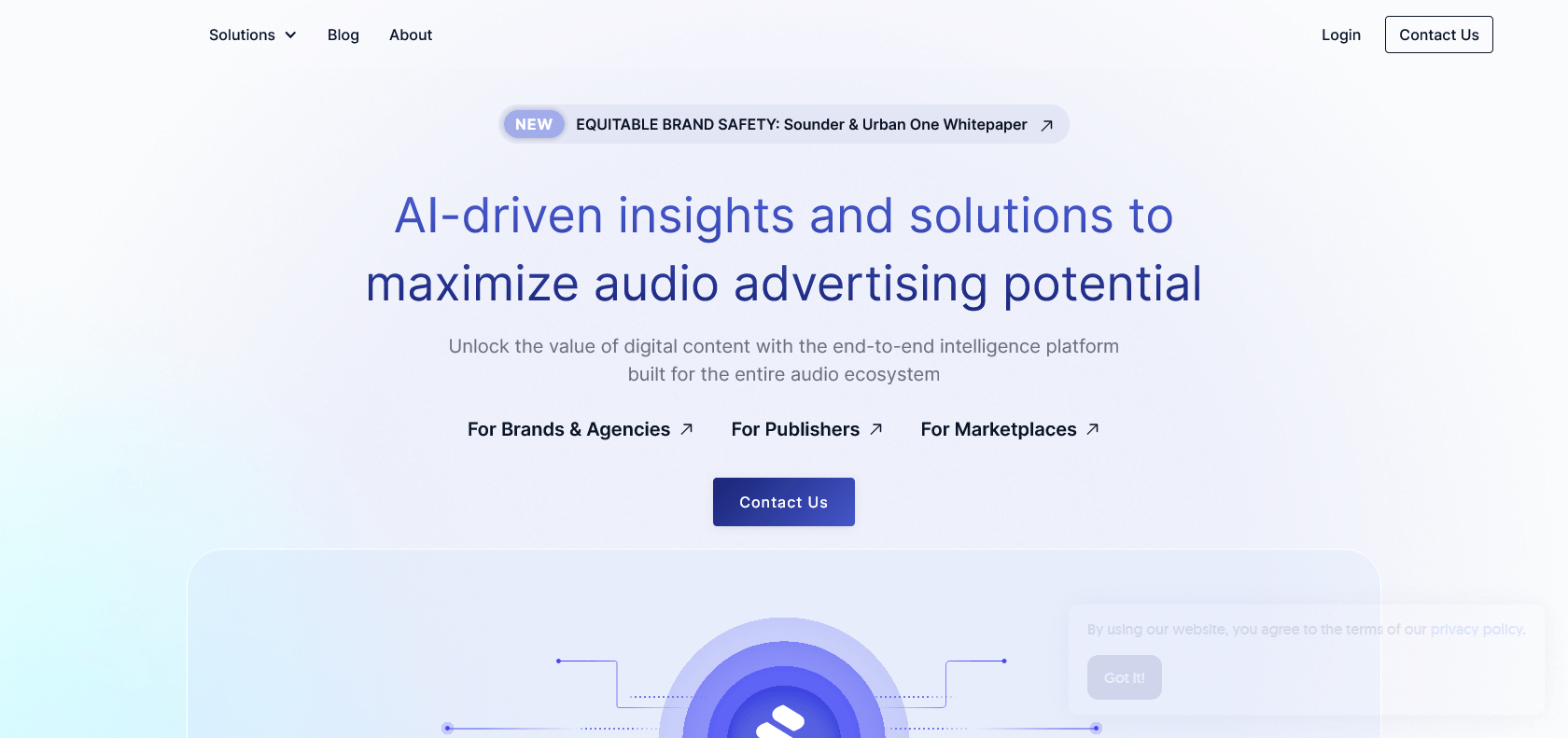 Screenshot of Sounder Website