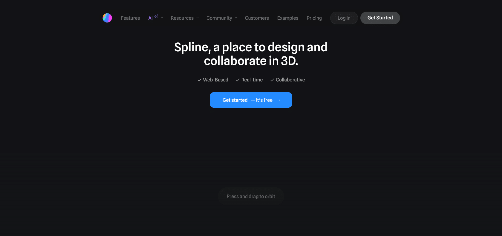 Screenshot of Spline AI (Alpha) Website