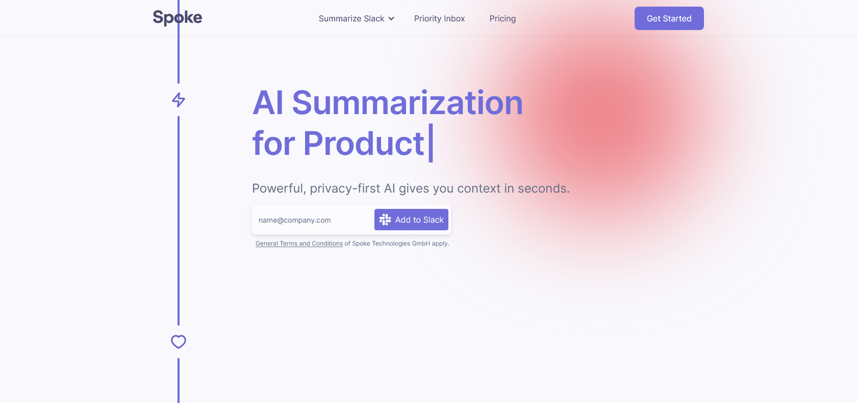 Screenshot of Spoke.ai Website