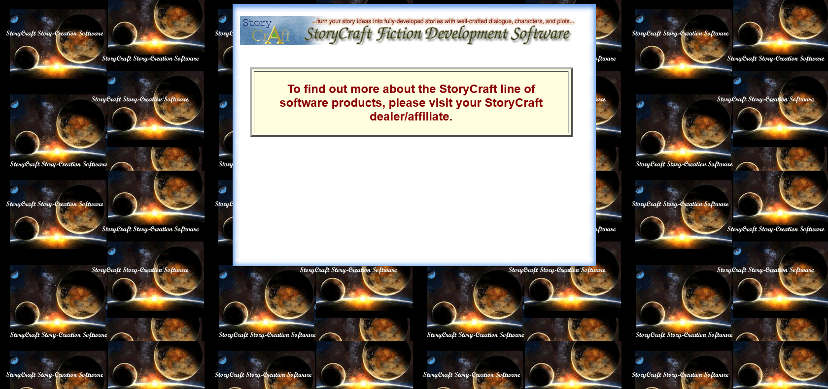 Screenshot of StoryCraft Website