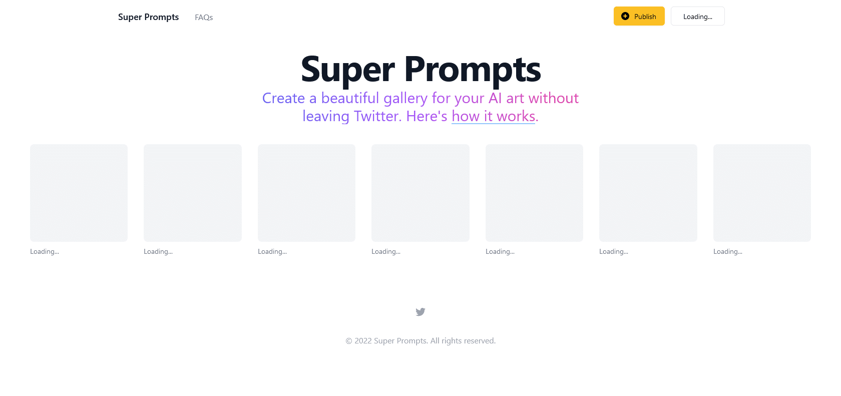 Screenshot of Super Prompt Website