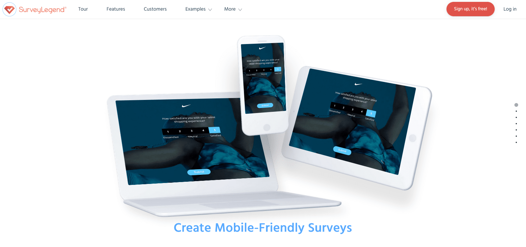 Screenshot of Survey Legend Website
