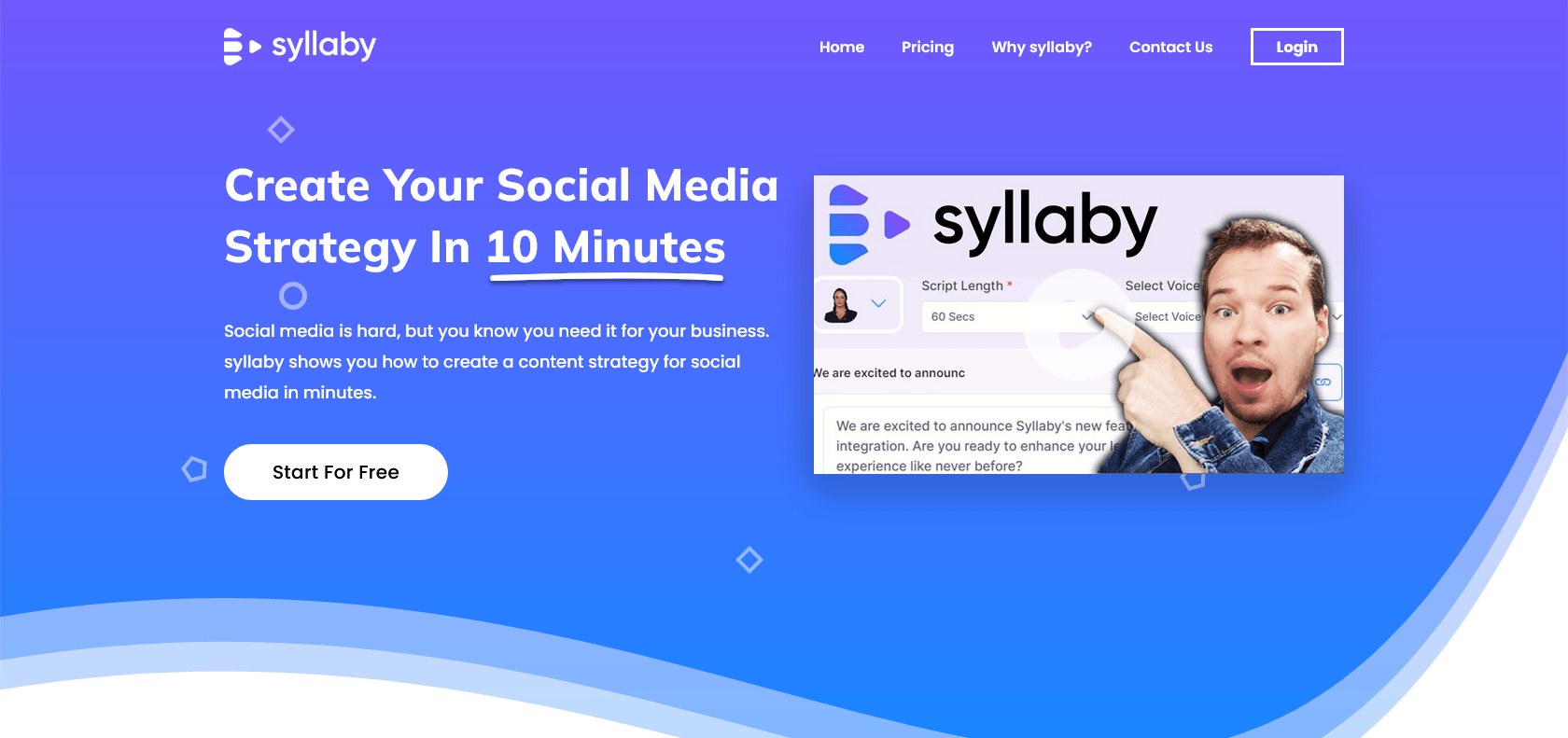 Screenshot of Syllaby Website