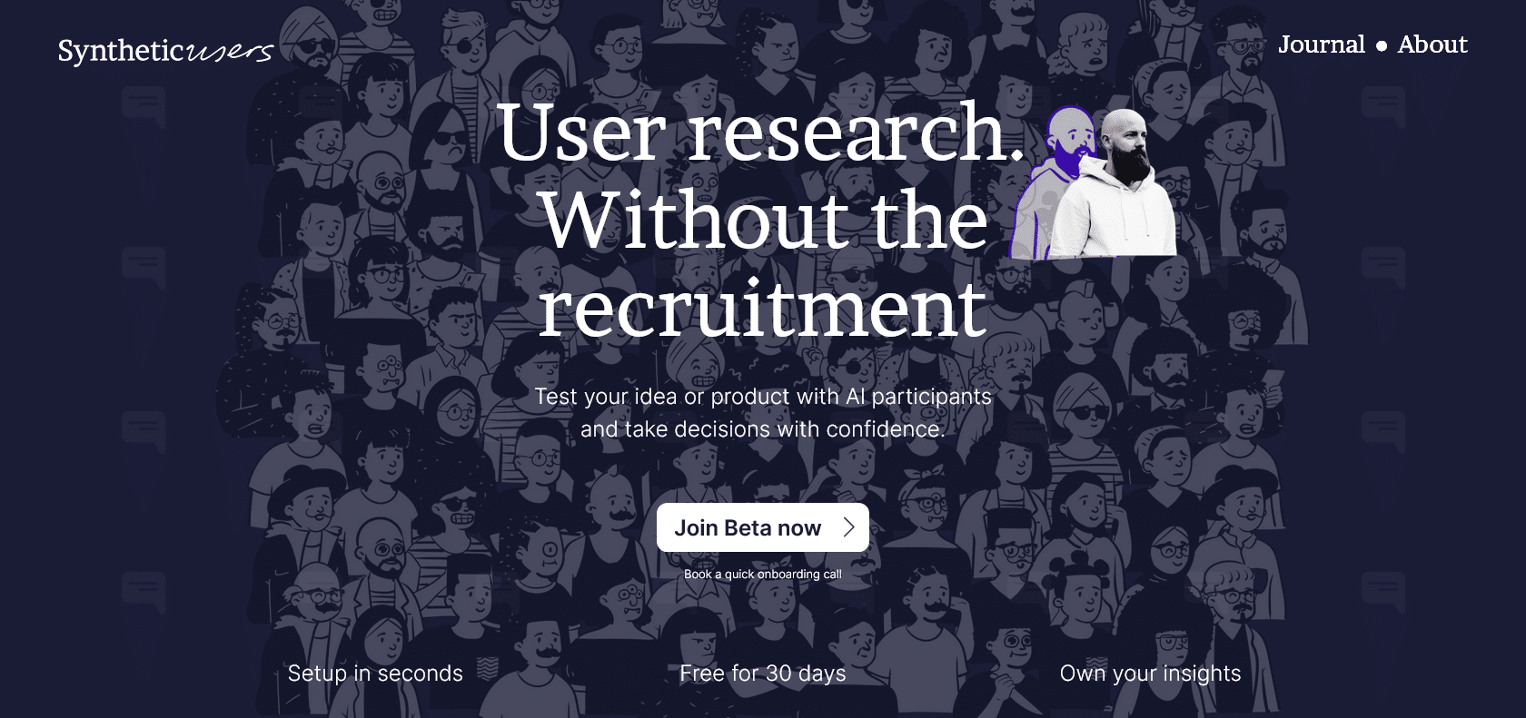 Screenshot of Syntheticusers Website