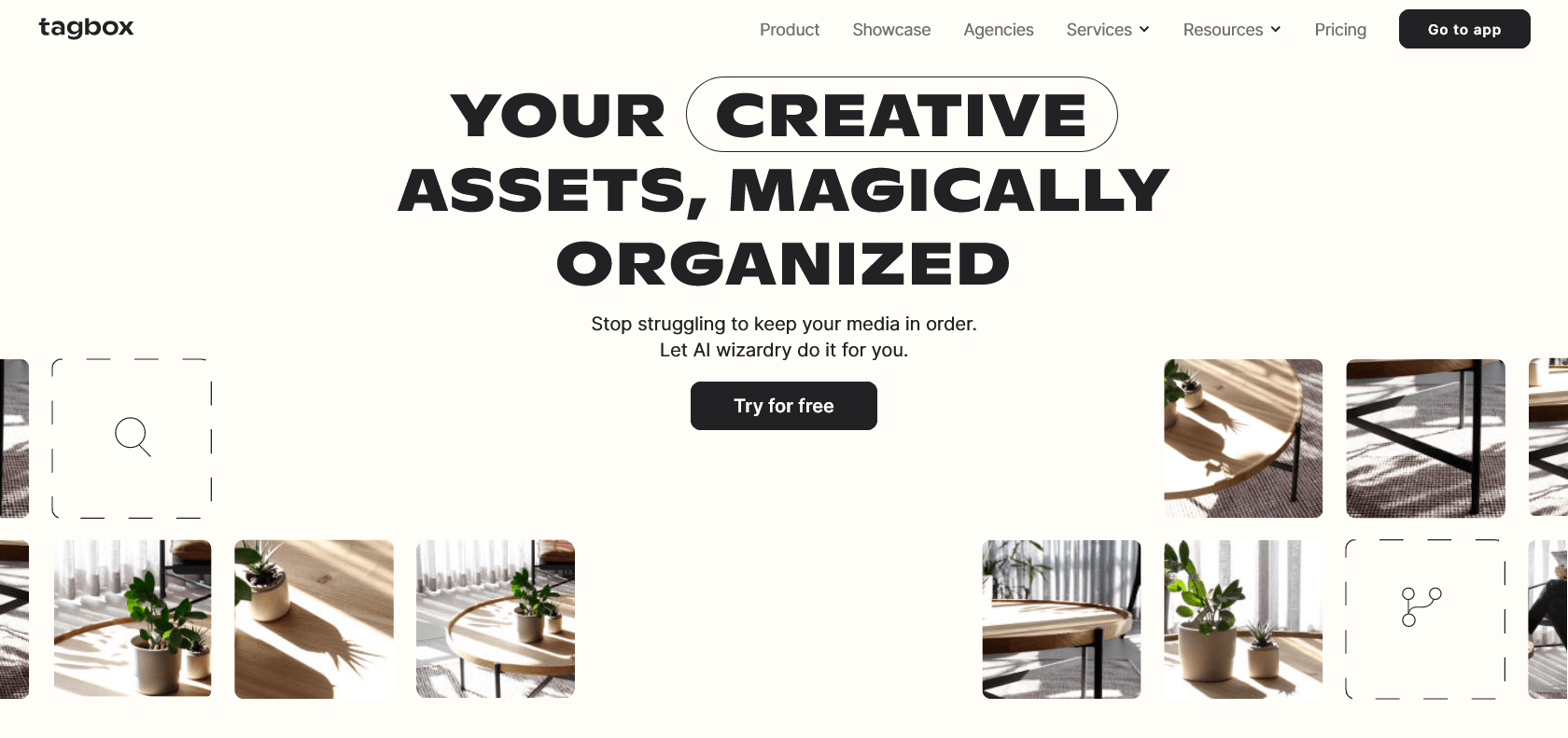 Screenshot of Tagbox Website