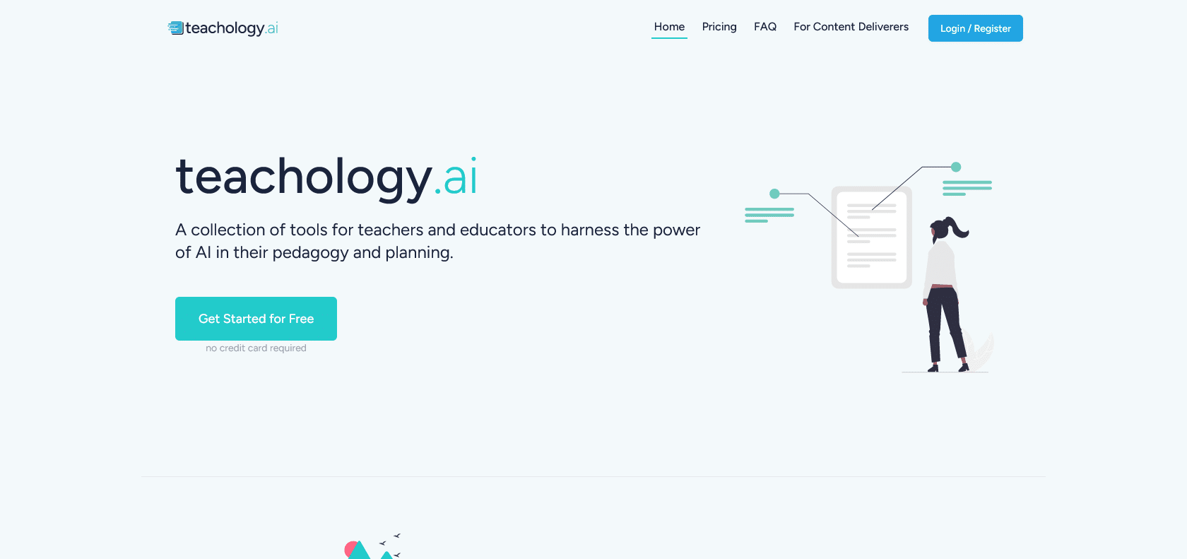 Screenshot of Teachology.ai Website