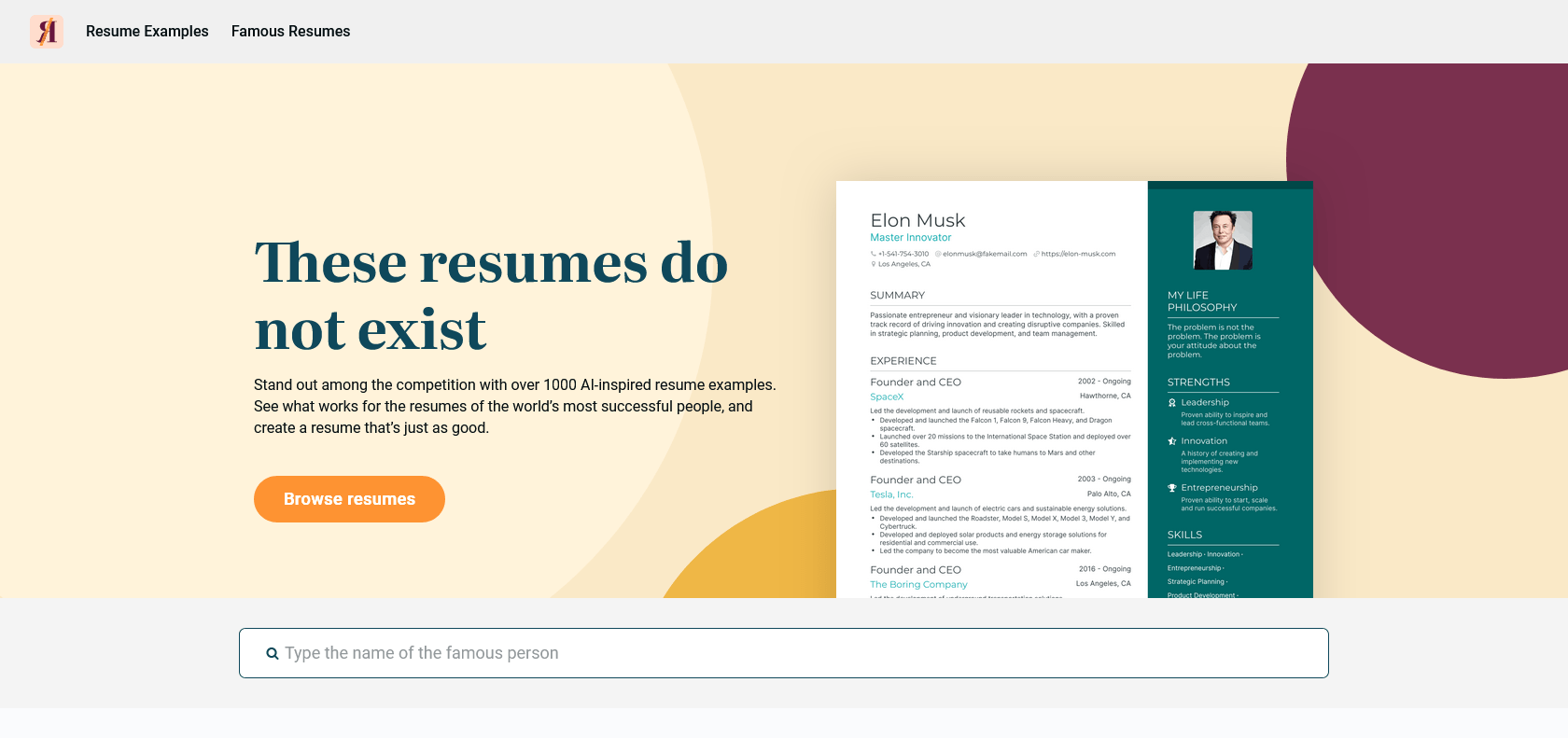 this resume does not exist