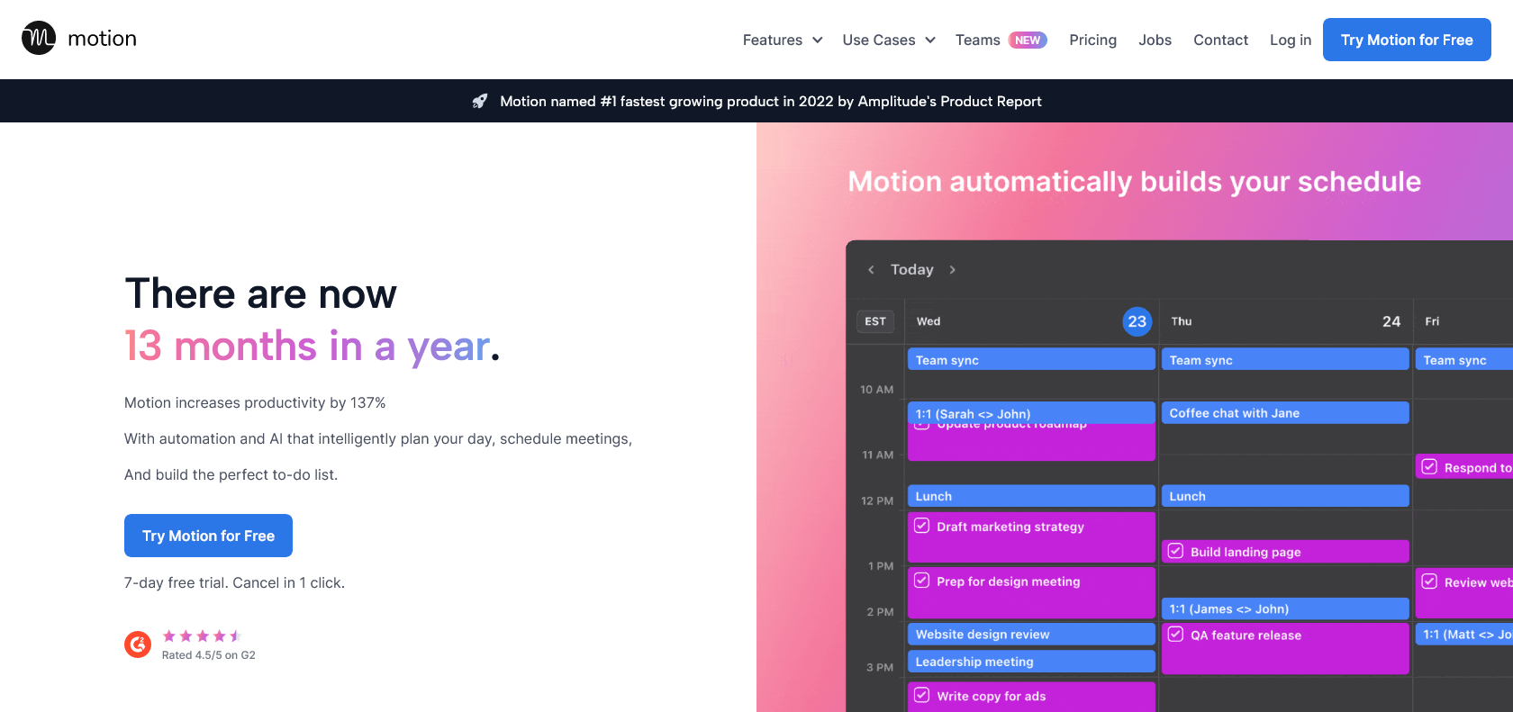 Screenshot of Usemotion Website