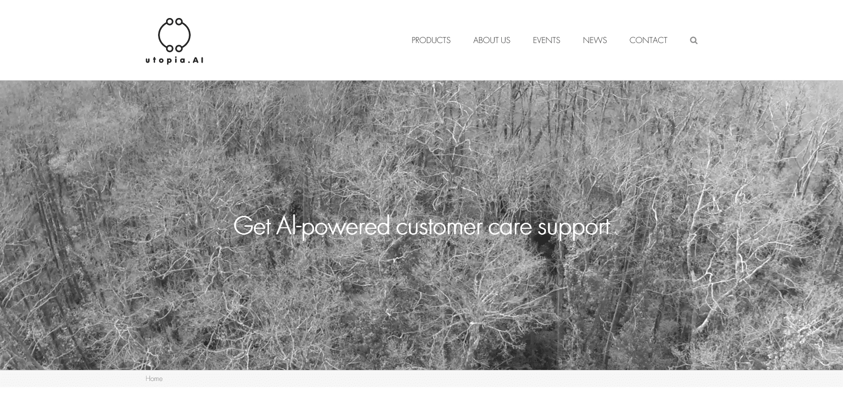 Screenshot of Utopia AI Website